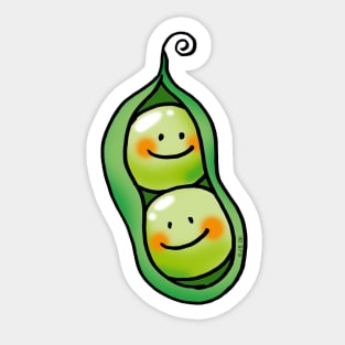 2 peas in a pod Sticker